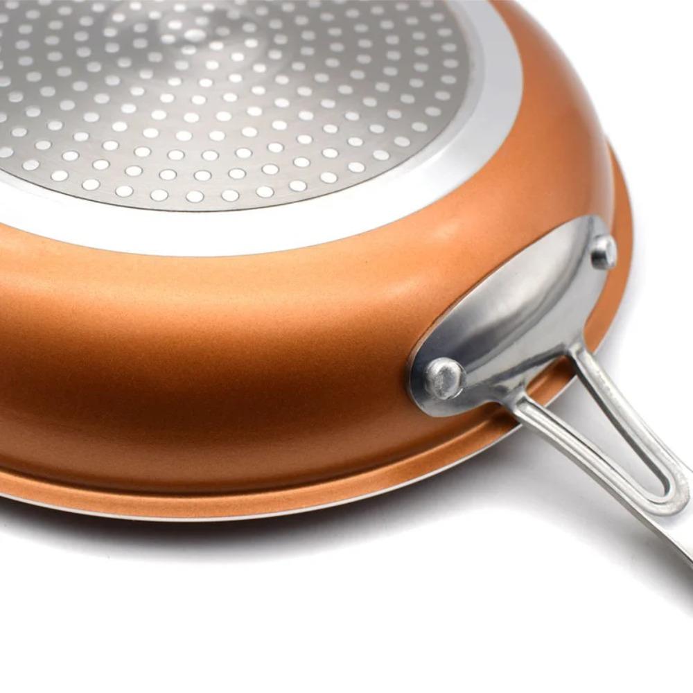 Nonstick Copper Frying Pan 8/10/12 Inch Cooking Pan Skillet Saucepan  Breakfast