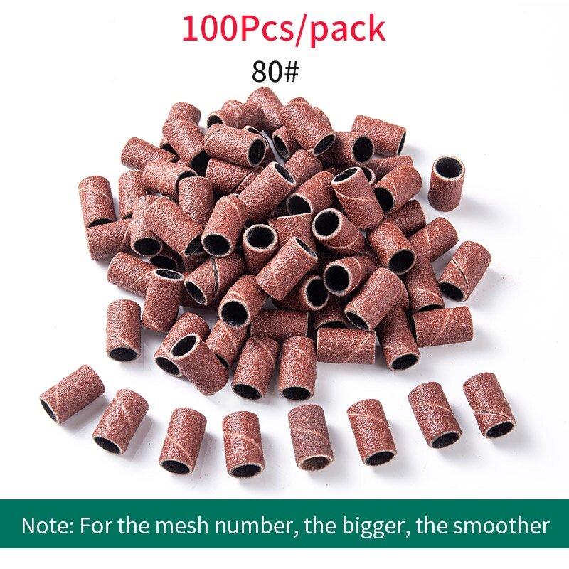 100PC Nail Art șlefuire benzi pentru biți inel de șlefuire mașină electrică înlocuire biți pedichiură instrumente