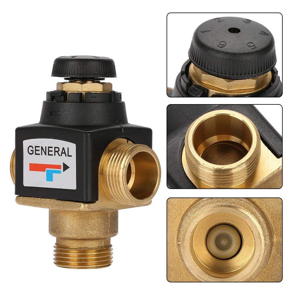 Adjustable Thermostatic Mixing Valve for 35-60℃ Hot & Cold Water Temperature Control