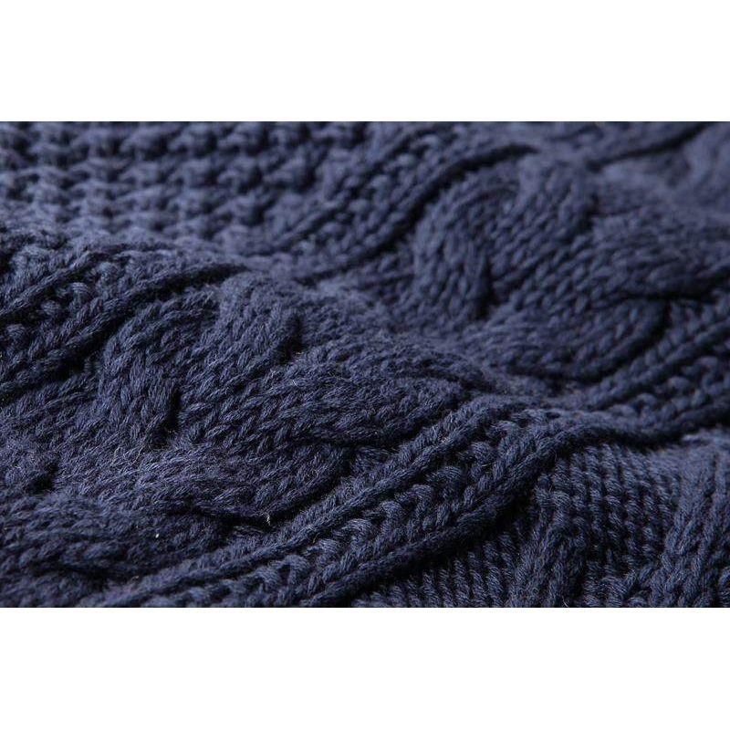 Foreign Trade Overplus Order Men Cut the Tag off Cattle Goods Thick Line Turtleneck sweater Slim fit Trend Fashion Export Twist Knit Outerwear