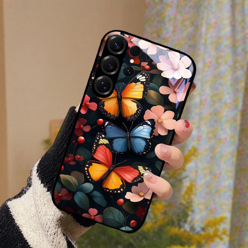Glas Hülle Für Samsung S20 Ultra 5G Harte PC Gehärtetes Glas Handy Hülle Für Galaxy S21 / S22 / S23 / S24 / S30 Ultra Fundas Hüllen