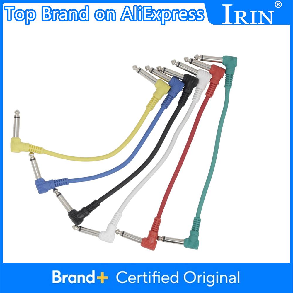 6Pcs/Set Guitar Effect Pedal Cable 6.35mm Angle Plug Noise Shielded Cable Guitarra Pedal Cable Guitar Parts & Accessories