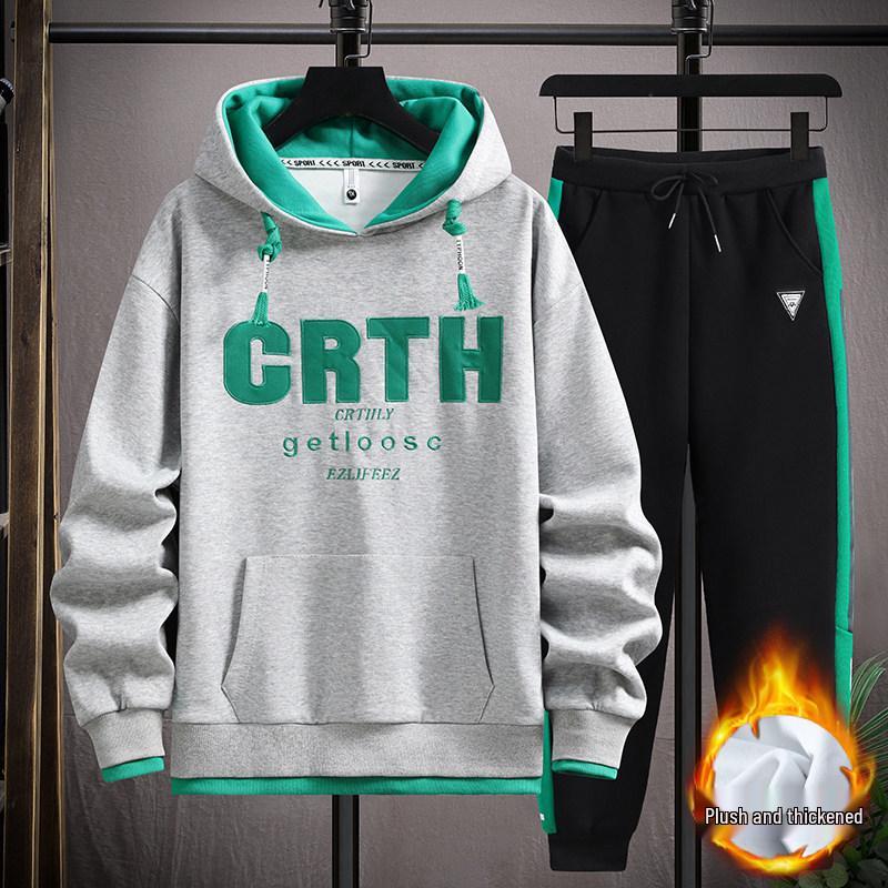 Huggorm Herr Huvtröja - Avslappnad, Tjock Sammet, Lös Passform, Trendig Ungdomsstil för Vår och Höst.