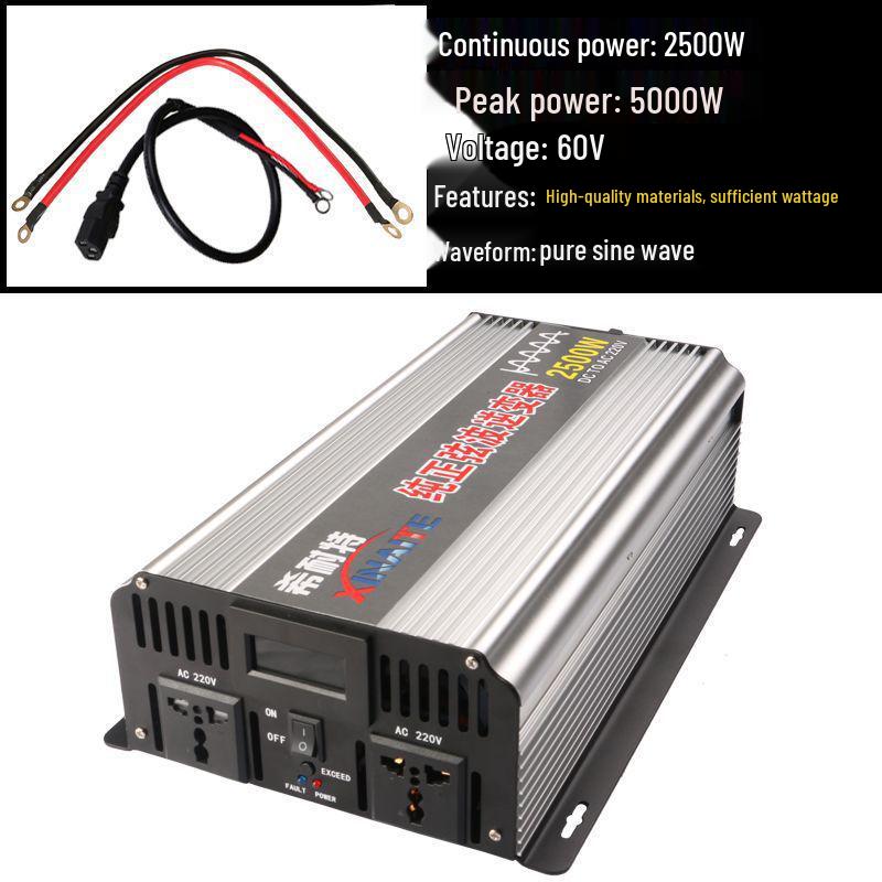 Pure Sine Wave Inverter 3000W/2000W/1000W, 12V/24V/48V to 220V for Car and Home Use
