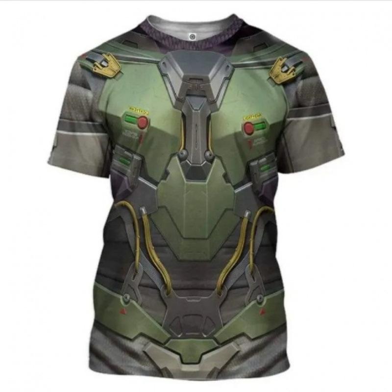 3D Men's T-shirt Fashionable Round Neck Short Sleeved Top Summer New Men's Top