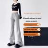 Petite Micro Flare Drawstring Sweatpants for Women - High Waist Slimming, Casual Style for Spring/Autumn (145XS)