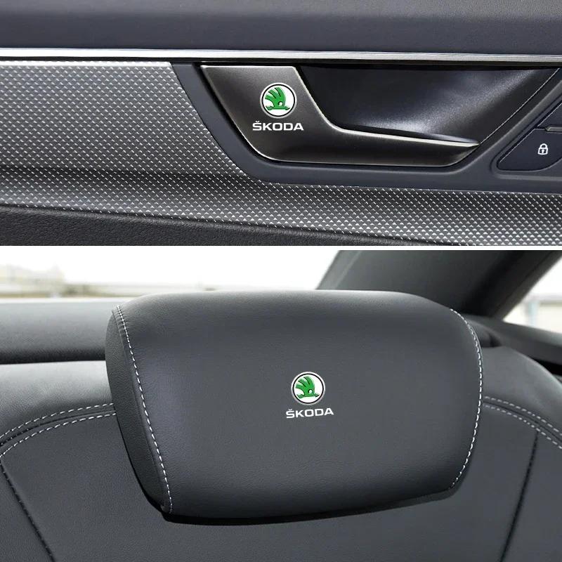 Car Sticker 2025 Hot Car Door Handle Stickers Car Window Wiper Decor Emblem For Skoda Rapid Octavia A2 A4 A5 A7 Karoq Fabia Kodi
