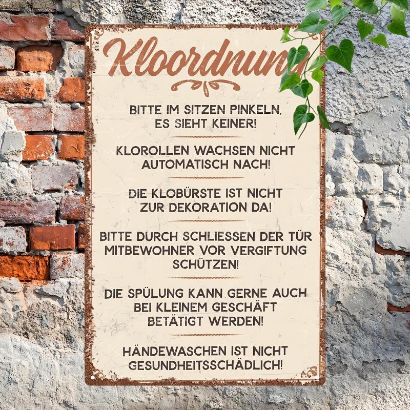 2D Flat Iron Metal Tin Sign Vintage Style Wall Art with Durable Construction and Protective Coating for Home Office Decor