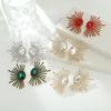 Artistic Sunflower Earrings With Water For Women Summer Fashion Gift