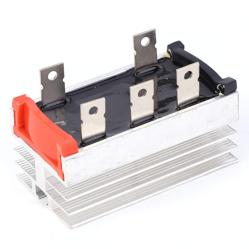 

4 Pcs Bridge Rectifier SQLF50A 1200V 3-Phase Rectification Module with Heat Sink, Welding Installation