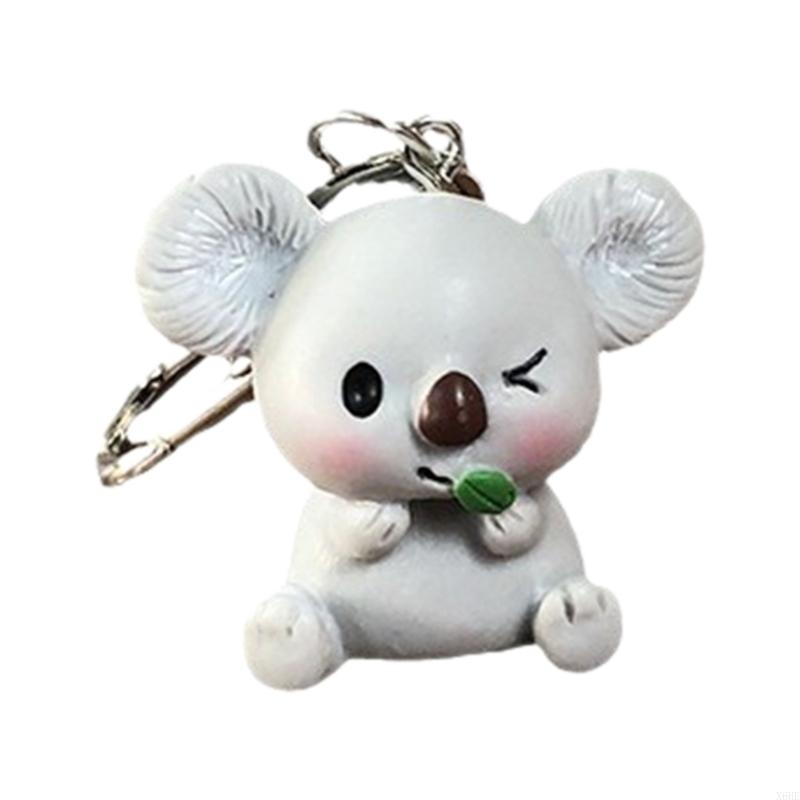 Cute 3D Otter Koala Flamingo Animal Keychains Key Ring For Women Men Cartoon Creative Pet Pendant Bag Box Car Holder Accessories