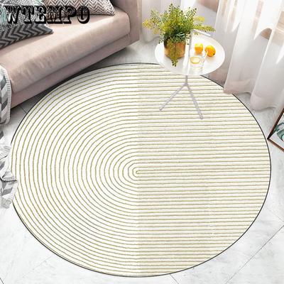 Alfombra Circular Nórdica Sala de Estar Dormitorio Alfombra de Noche Tocador Silla de Ordenador Alfombra de Suelo