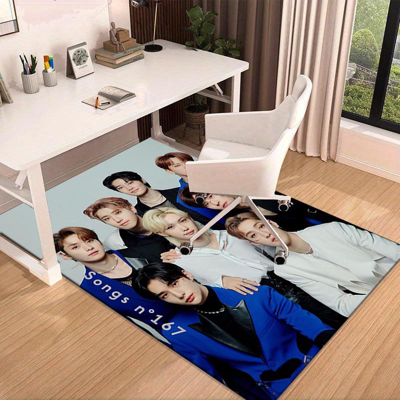 K-pop Group Poses Carpet, Chair Rug,Rug for Office Bedroom living rooms, Doormat decor Fan Gift Christmas Gift