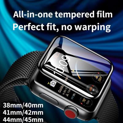 Apple Watch 6 5 4 Watch Series 7 6 SE 5 4 3 2 1 מגן מסך מלא שעון כיסוי מלא HD מגן מסך לשעון 11D כיסוי מלא אביזרים