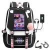 K-pop Demon Hunter Girl Group Backpack with Pompom - School and Campus Edition
