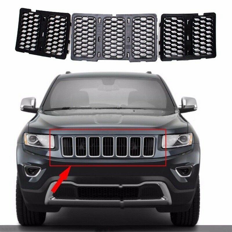 Car Black Front Grille erts Trim Mesh Kit For Jeep Grand Cherokee 2014-2016