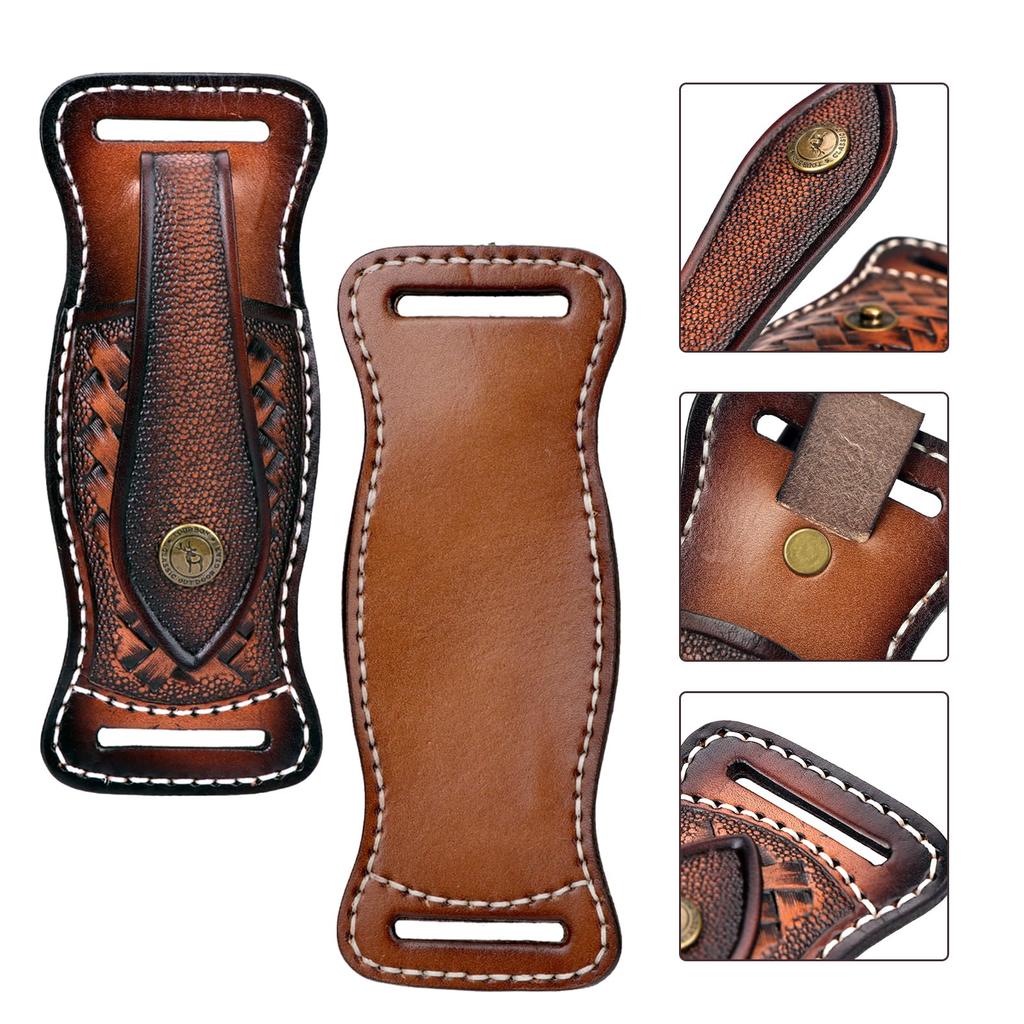TOURBON Leather Knife Sheath for Folding and Belt Cover Knives, Multi-Pliers, Multi-Tools,
