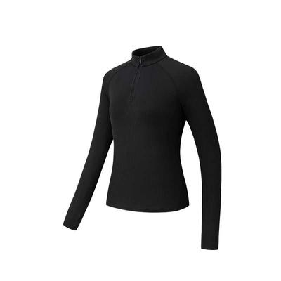 Solid Color Stand Collar Raglan Long Sleeve Knit Sweater Women Tops Black 162617403-3