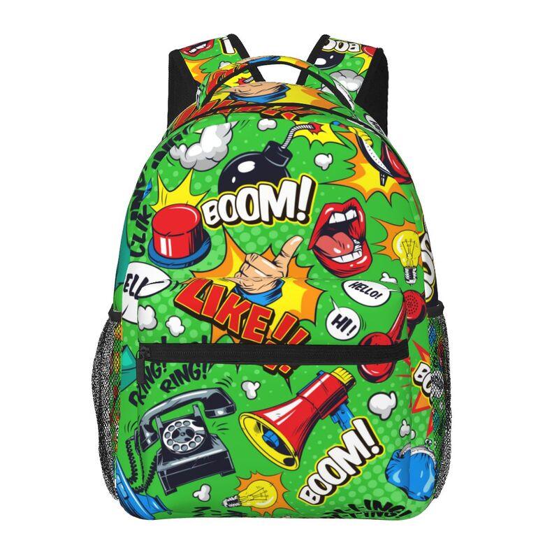 

American Comic Book Collection Pop Art Print Travel Backpack Unisex Large Capacity Laptop Backpacks School Bookbag for Teenagers