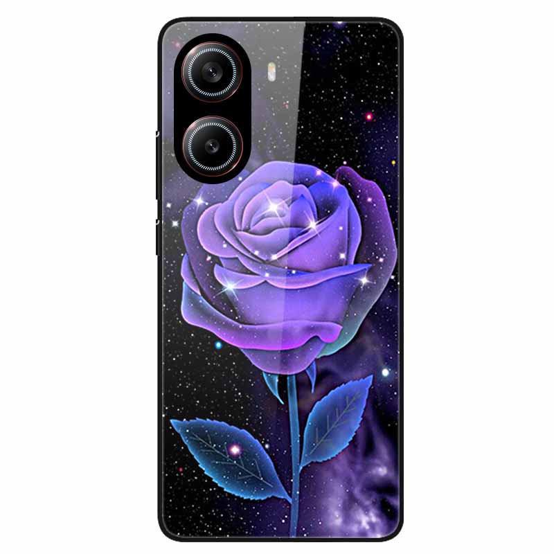 For Poco X7 Pro 5G Case Flower Hard Back Cover Tempered Glass Cases for Xiaomi Poco X 7 Pro X7Pro Hard Shells PocoX7Pro 2025 New