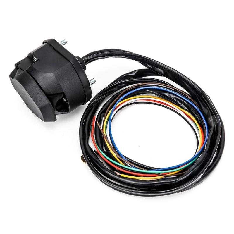Multifunctional 7 Way Trailer Plug Connector for Secure and Efficient Wiring Harness Solution Easy Storage Outdoor Use