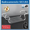 Wenko siège baignoire, siege baignoire adultes, personnes agées, longueur ajustable, capacité de charge 120 kg, aluminium-plastique
