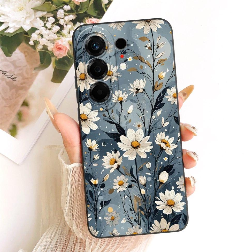 Hülle Für Tecno Camon 50 4G Cover CN5 Luxus Mode Blumen Kawaii Niedlich Bemalt Stoßfest Silikonhülle Für Techno Camon 50 4G