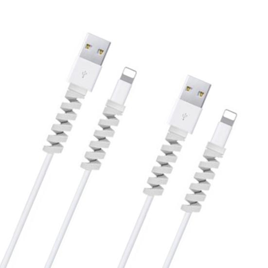 Universal Silicone Spiral USB Charge Cable Cord Protector Saver Cover for iPhone