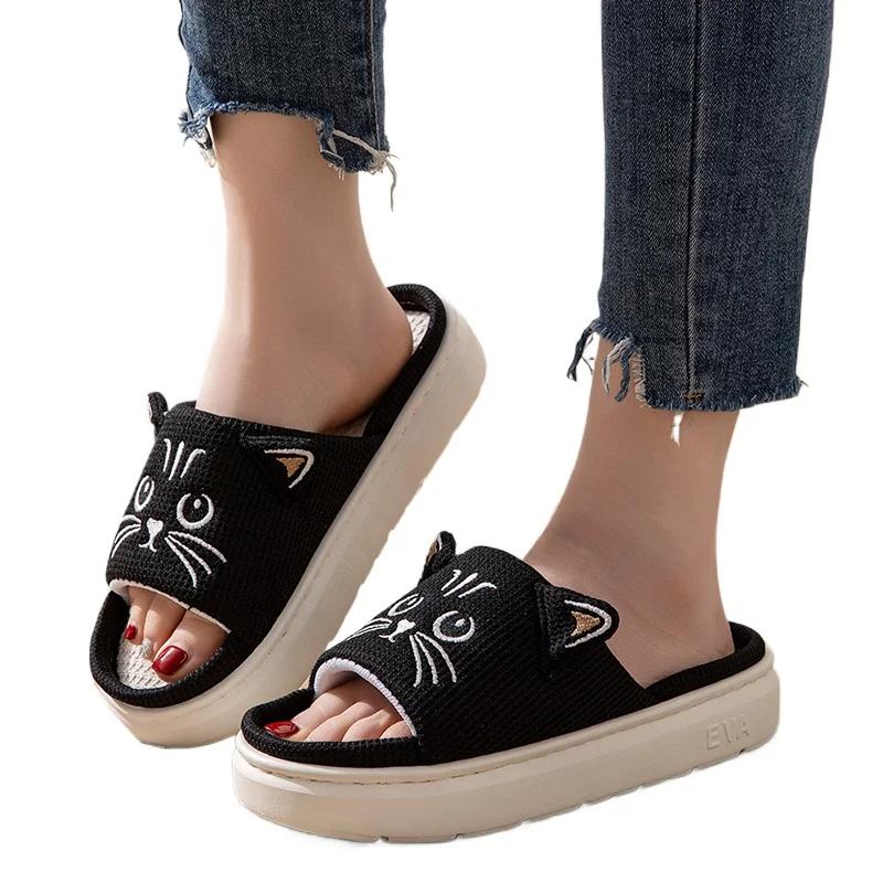 Fashion Casual Platform Slippers Women Home Spring Summer Cute Cartoon Designer Shoes Girls Fashion Indoor Outdoor Footwear Lightweight