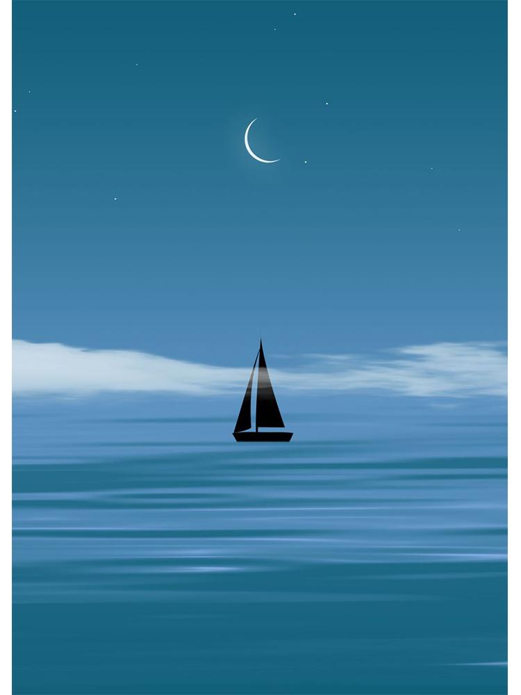 

Скандинавское искусство, спокойствие, закат, восход луны, парусник, луна, постеры, холст, картина, природный пейзаж, настенная картина, гостиная, домашний декор 21x30cm No Frame