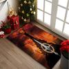 1pc Fiery Tower Scene Printed Chair Rug for Home Office Use, Living Room Kitchen Game Room Area Carpet