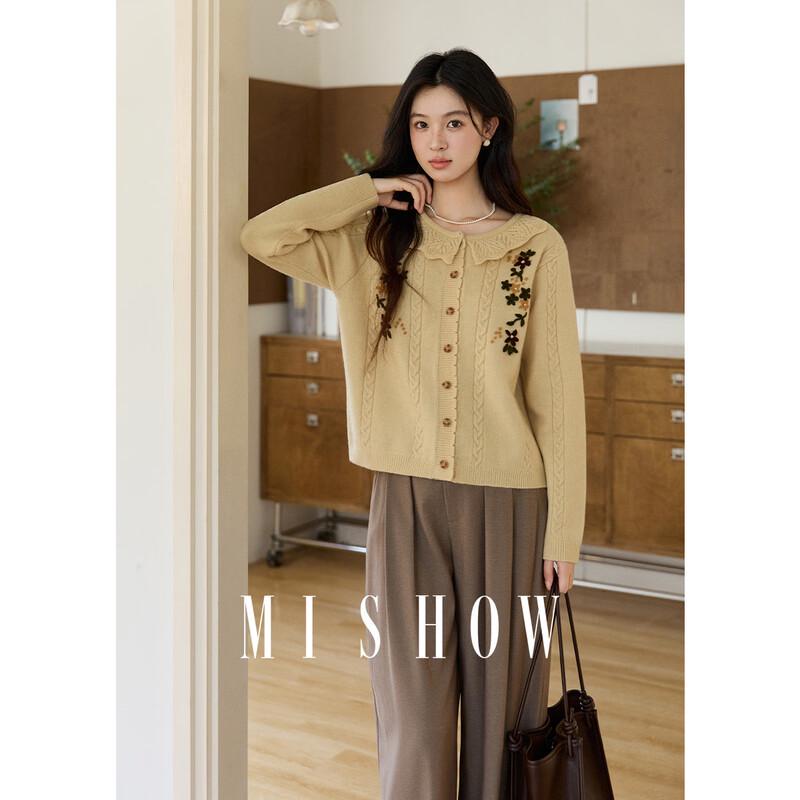 Mishow French Retro Knitted Cardigan Sweater S