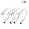 2/4PCS USB-C Type-C to 3.5mm Black Audio earphone adapters USB Type-C to 3.5mm female headphone jack adapter 3