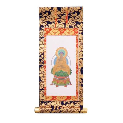 Sunmany Hauptbild Hängerolle Shaka Nyorai (Shakyamuni Buddha) Shinto Hängerolle, von Handwerkern montiert, handgefertigt mit Goldfaden,