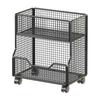 Open-Grid Bathroom Storage Rack Ventilated Narrow Standing Shelf with Wheels