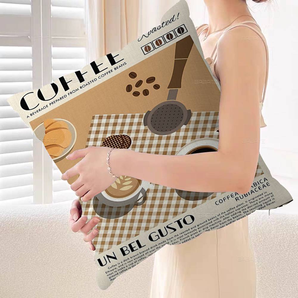 Japanese Foods Whitepaper Pillow Gift Home Office Decoration Bedroom Sofa Car Cushion Cover Case 45X45