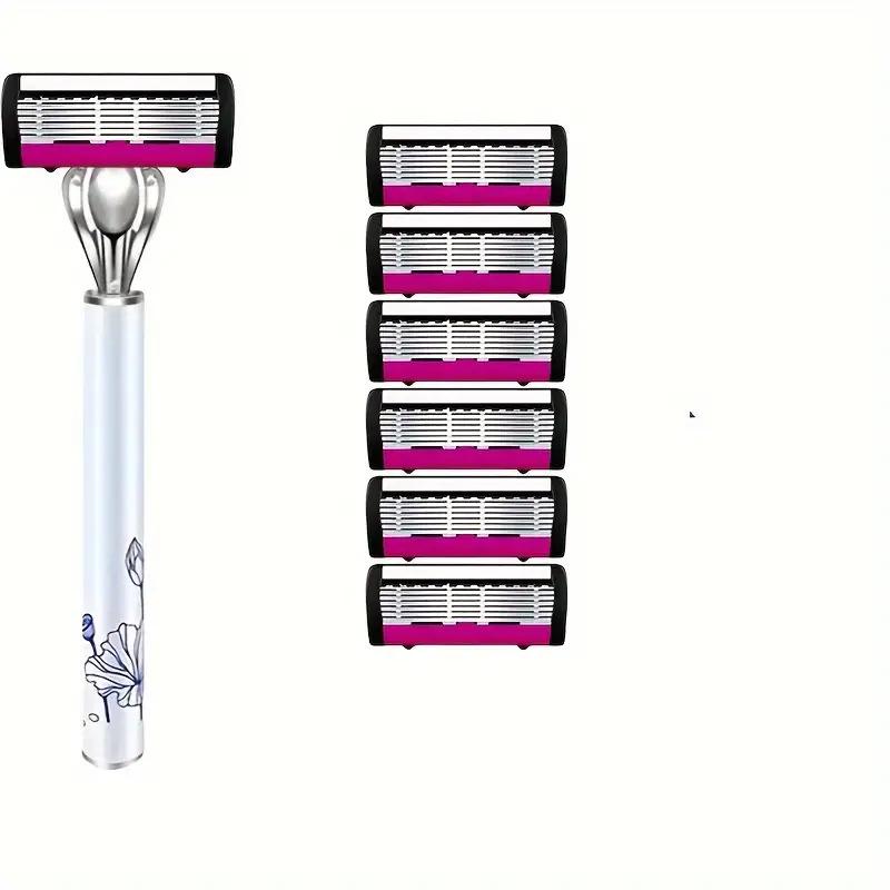 Six-Layer Manual Razor with Holder and Seven-Blade Razor Head