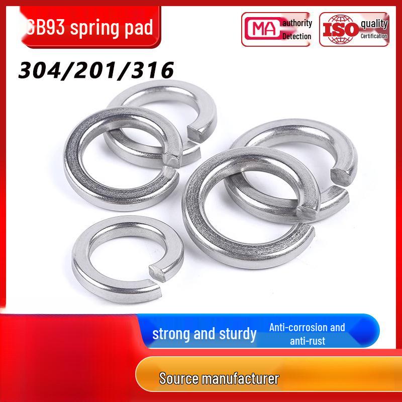 304/316/201 Stainless Steel Thickened Spring Washer & Elastic Spacer M3-M10mm