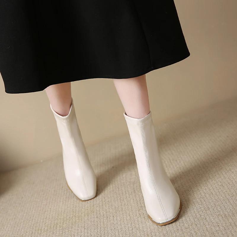 

Модная женская обувь 2024 Высокое качество Ботильоны женские Мода Задняя молния Офис и Карьера Горячая распродажа Однотонная обувь для женщин Zapatos 34