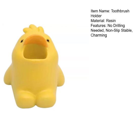 Cartoon-Tier-Zahnbürstenhalter Harz Badezimmer-Organizer Ständer für Zahnbürsten Paste Entzückende Schreibtischdekoration für Spülbecken Arbeitsplatte Aufbewahrungsständer