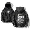 Japanese Anime Black Clover Asta Logo Printed Washed Hooded Men Vintage Hoodies Plus Size Sweatshirt Harajuku Cotton Streetwear