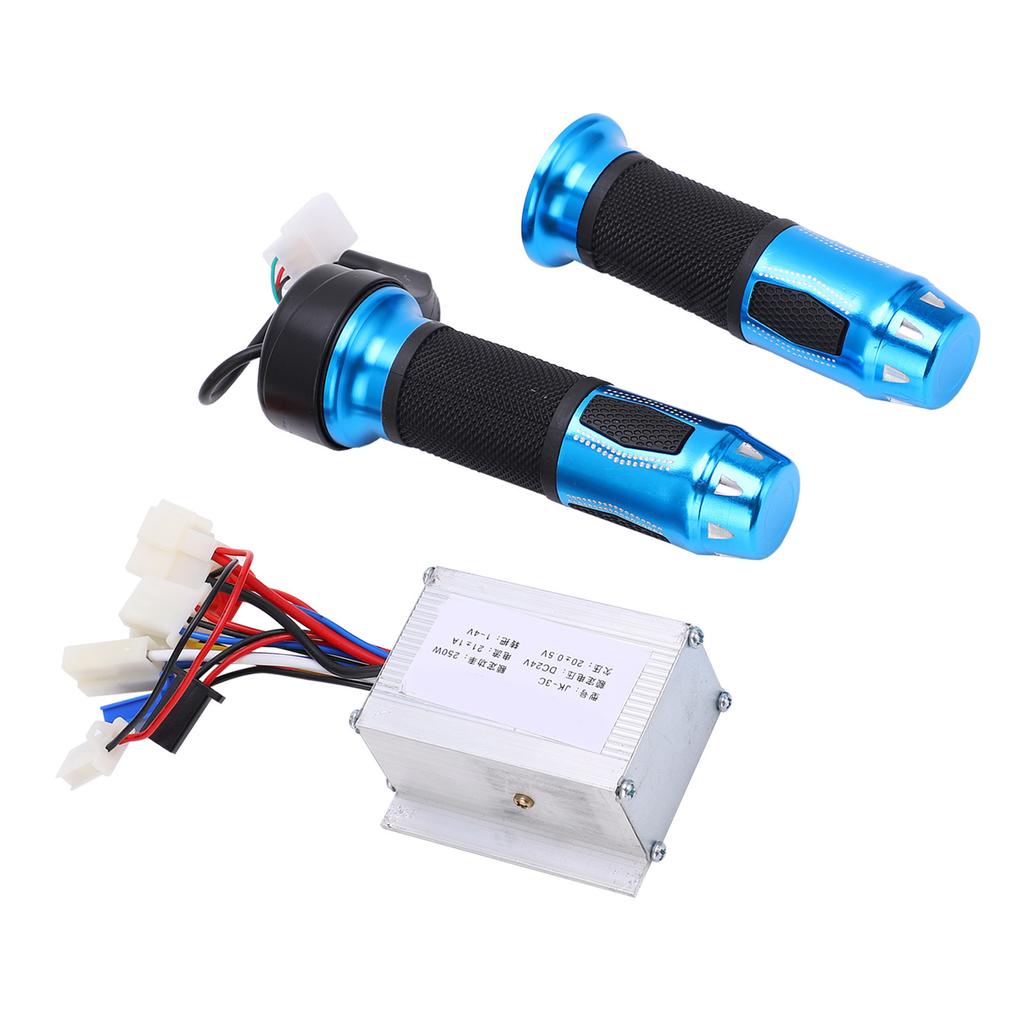 24V 250W Electric Bicycle Controller Kit Blue Crystal Twist Throttle Accelerator