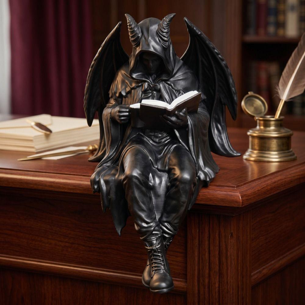 Decoration Reading Men Statue Halloween Desktop Ornaments Creative Skeleton Figurine Home Decor
