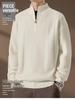 Autumn Half-Zip Collar Knit Sweater Pullover