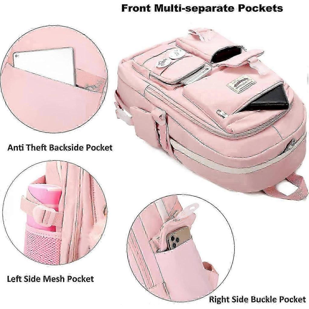 Laptop Backpacks 15.6 Inch School Bag College Backpack Anti Theft Travel Daypack Large Bookbags For Teens Girls Women Students (pink),zxl
