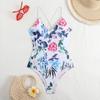 New bikini women's one-piece swimsuit digital printing swimsuit fashionable and sexy suspender swimsuit