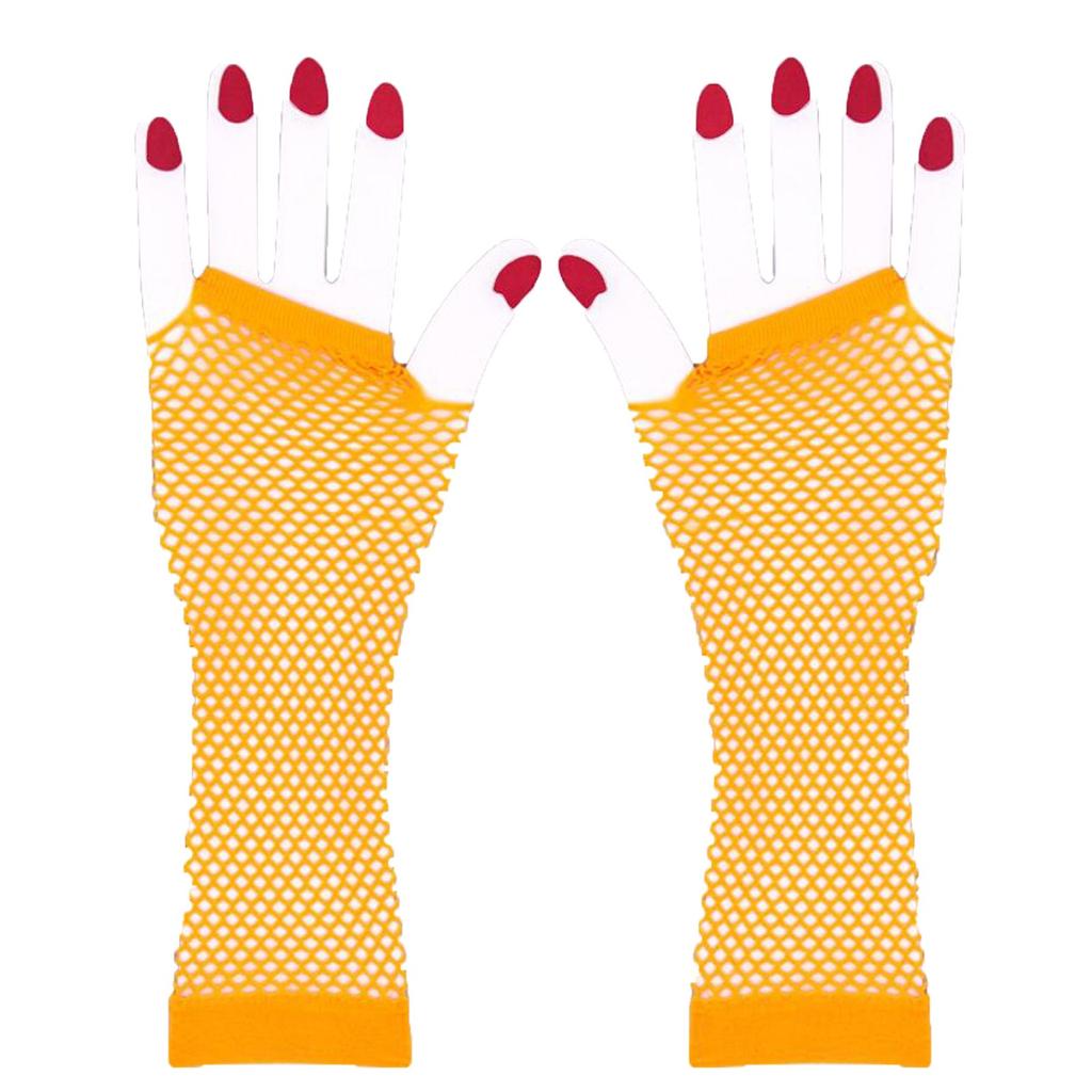 Fingerless nylon mesh gloves wrist elastic mesh gloves for girls women clothing