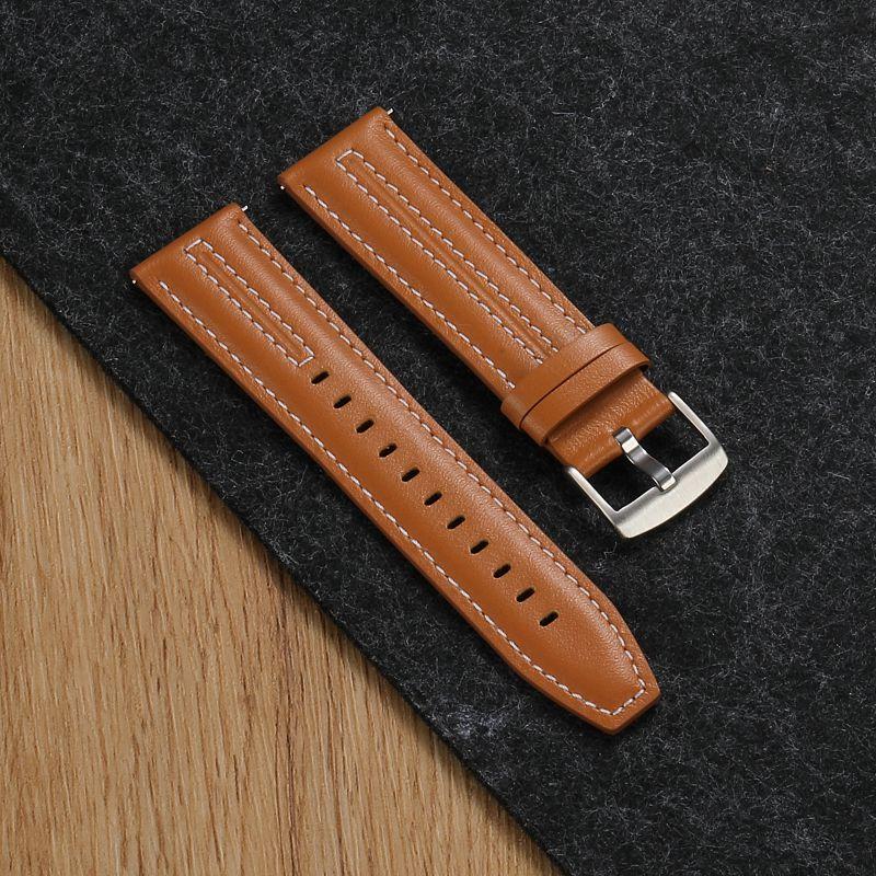 22mm Leather Watch Strap For HUAWEI WATCH GT6 46mm Bands Soft Leather Wristband Bracelet For HUAWEI WATCH GT5 4 3 GT5 GT6 Pro
