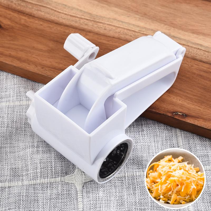 Stainless Steel Multi-Functional Hand-Cranked Grater for Ginger, Zesting, and Cheese with Case.