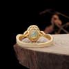 Simple Design 925 Sterling Silver October Birthstone Ring Natural Opal Fine Jewelry Gemstones for Women's Engagement Gifts